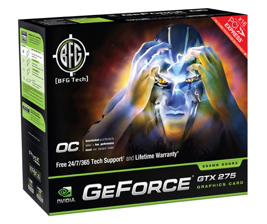 BFG GeForce GTX 275 OC box