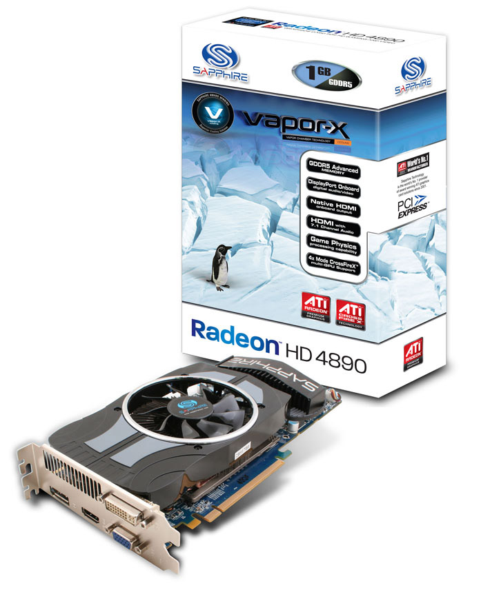 SAPPHIRE HD 4890 Vapor-X 1GB GDDR5 PCIE