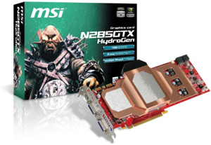 MSI N285GTX HydroGen graphics card