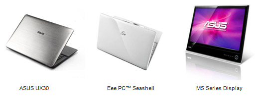 Asus-ASUS UX30 notebook, Eee PC Seeshell, MS series display