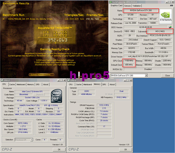 MSI N260GTX Lightning overclock