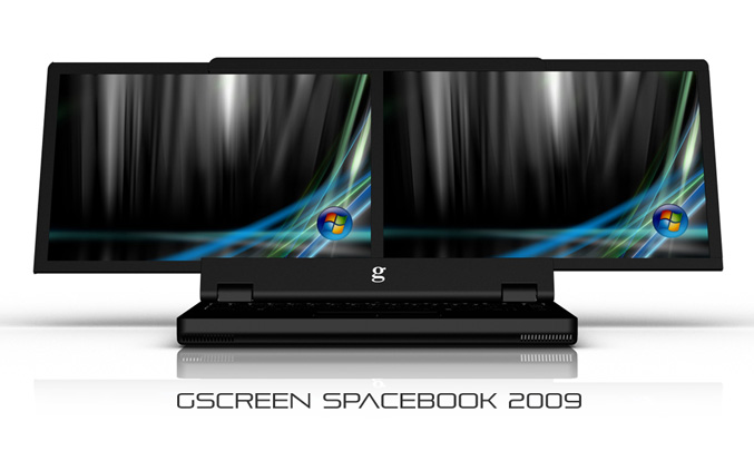 GSCREEN G400 Spacebook dual screen laptop