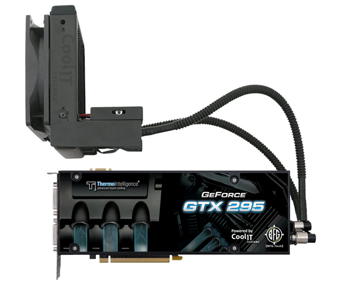 BFG GeForce® GTX 295 H2OC™ with ThermoIntelligence® Advanced Cooling Solution