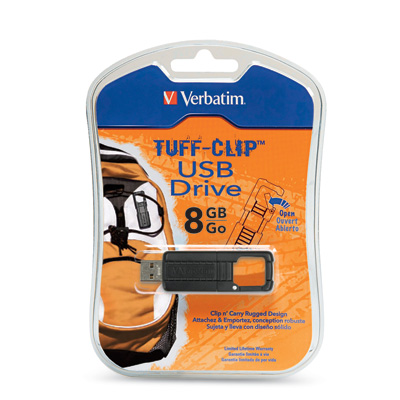 Verbatim TUFF-CLIP flash drive box