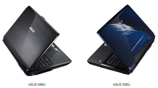 Asus G60J and M60J notebooks