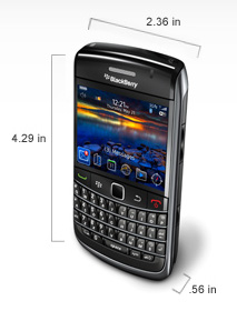 BlackBerry Bold 9700 dimensions