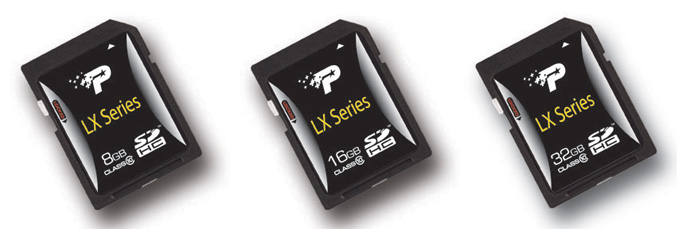 Patriot LX Series Class 10 SDHC memory cards