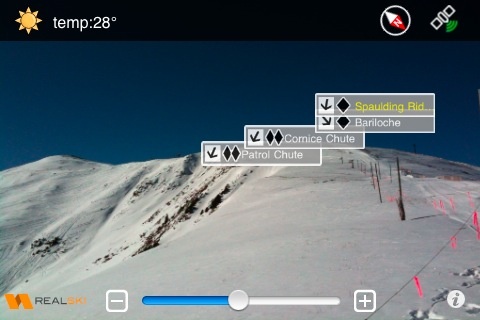 First augmented reality iPhone app for skiers and snowboarders called REALSKI(TM)