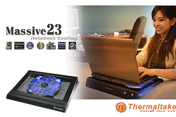 Thermaltake Massive23 Series: Cool Ergonomics Elegant Notebook Coolers