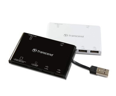 Transcend RDP7 multi card reader with integrated USB hub