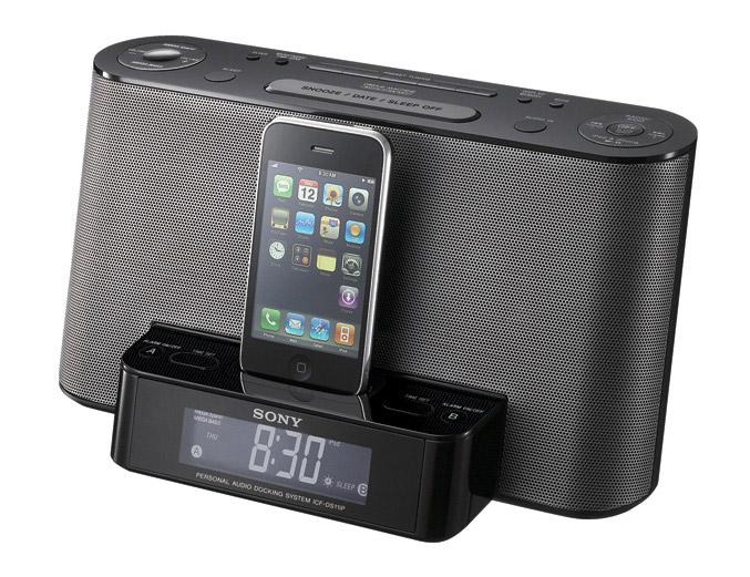 sony speaker dock clock radio for ipod iphone