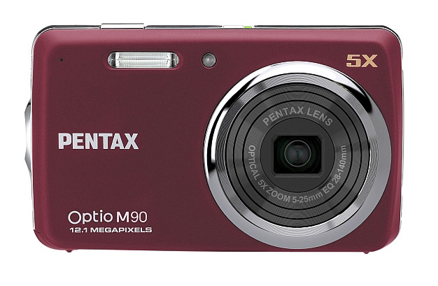 Pentax Optio M90 burgundy red