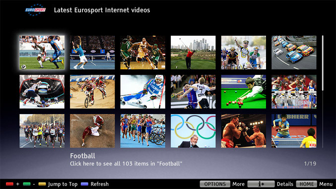 Eurosport Sony UI