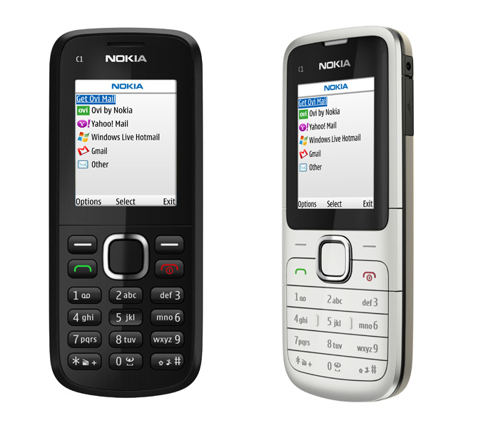 Nokia C1-02 and C1-01