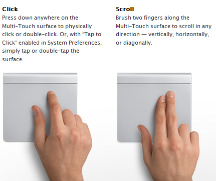 Apple Magic Trackpad-geastures