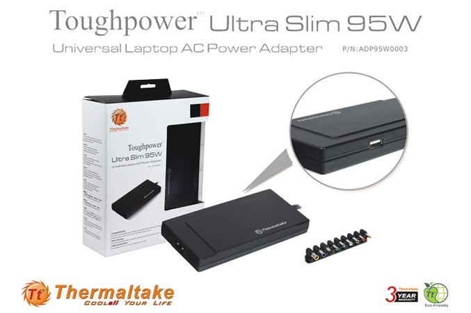 Thermaltake Toughpower Ultra Slim 95W power adapter