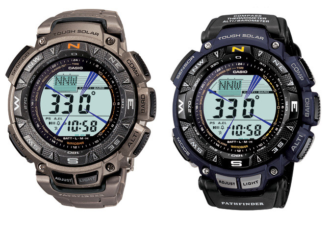 Casio Pathfinder PAG240T-7 and PAG240B-2