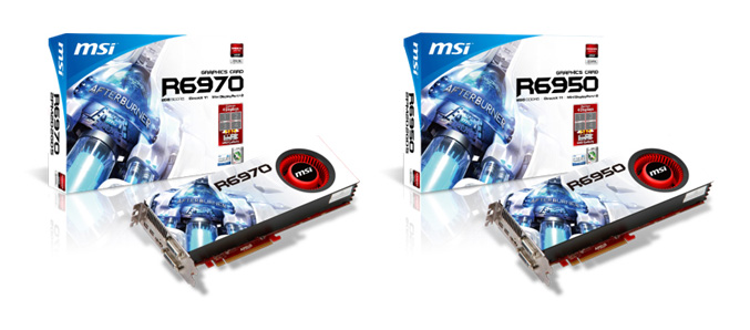 MSI R6970 and 6950 graphics cards