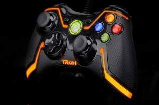 Orange Xbox 360 TRON Controller