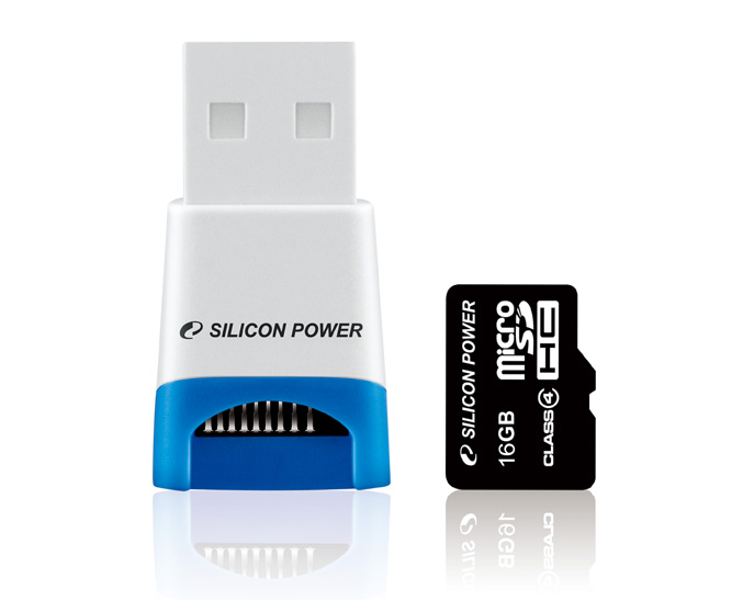 Silicon Power Stylish USB Reader + micro SD/micro SDHC