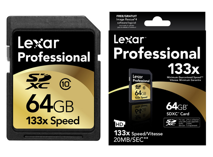 Lexar 64GB Professional 133x SDXC card 