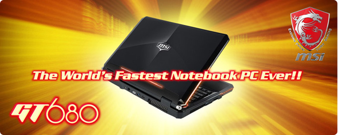 MSI GT680 gaming notebook