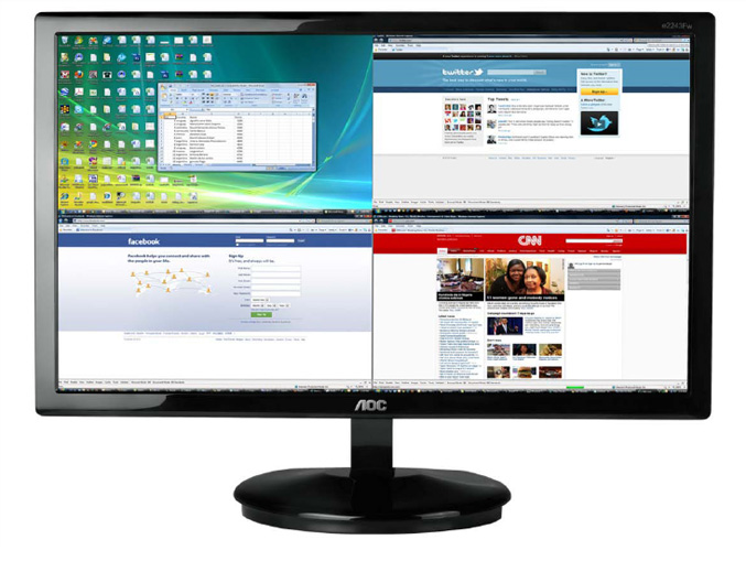 AOC Aire Black LED Monitor