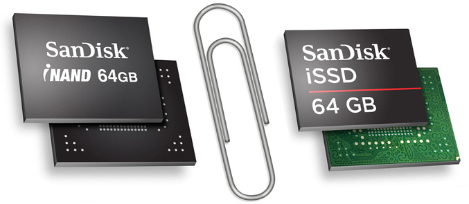 SanDisk iNAND 64GB and iSSD