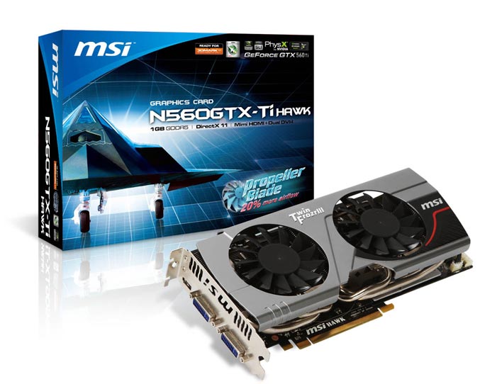 MSI N560GTX Ti-Hawk graphics card