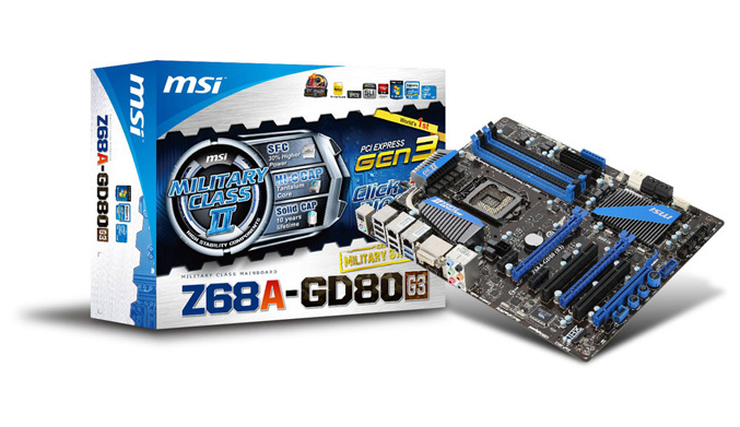 MSI Z68A-GD80(G3) mainboard