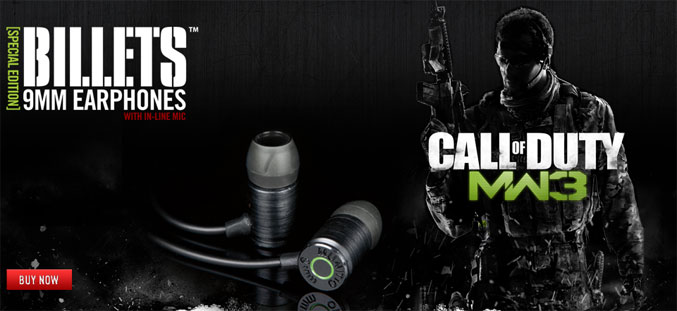 MUNITIO MW3 Billets 9mm earphones