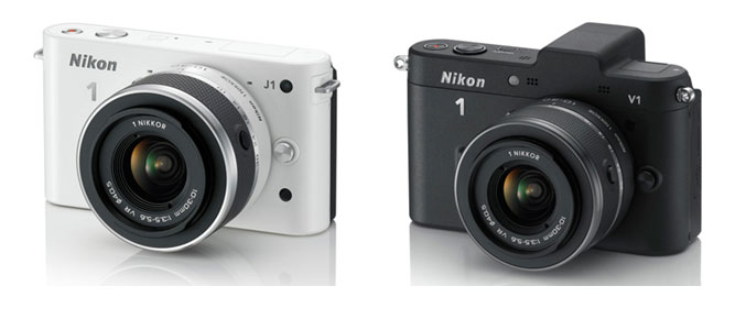 Nikon J1 and Nikon V1 cameras