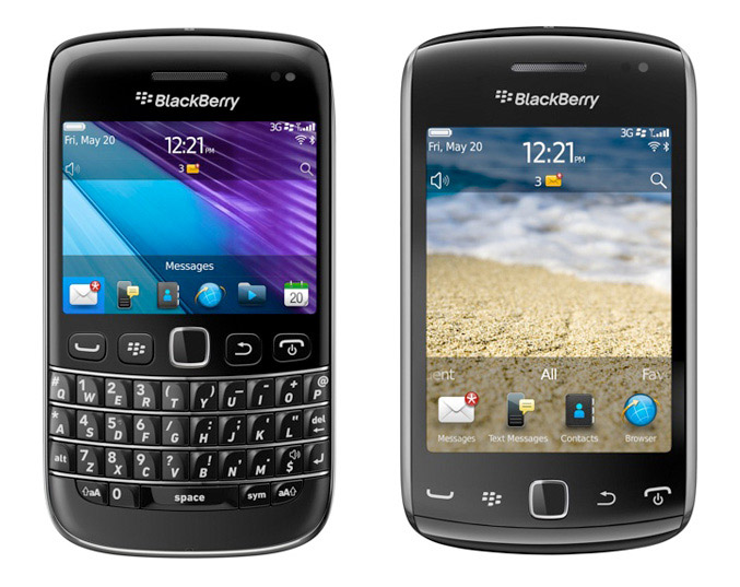 Blackberry Bold 9790 and Blackberry Curve 9380